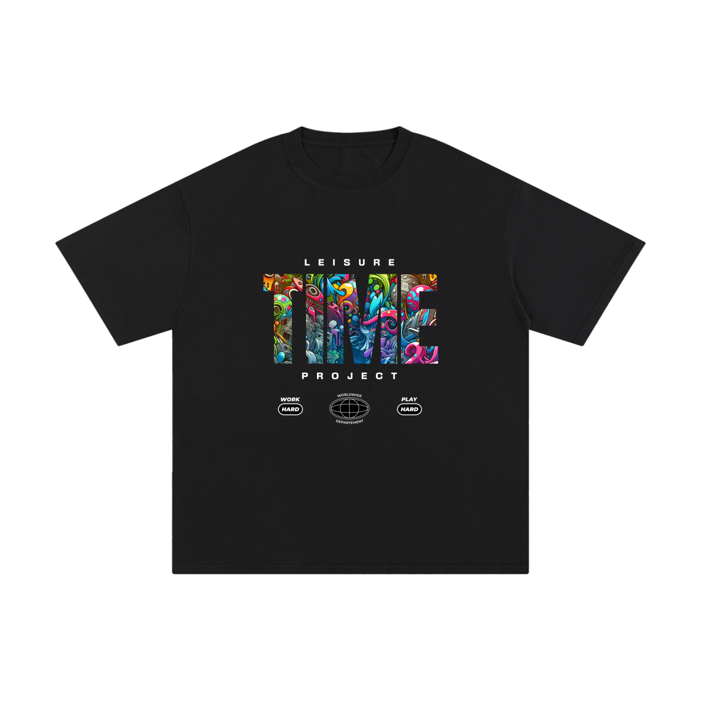 "TIME PROJECT" Unisex Pure Cotton T-Shirt