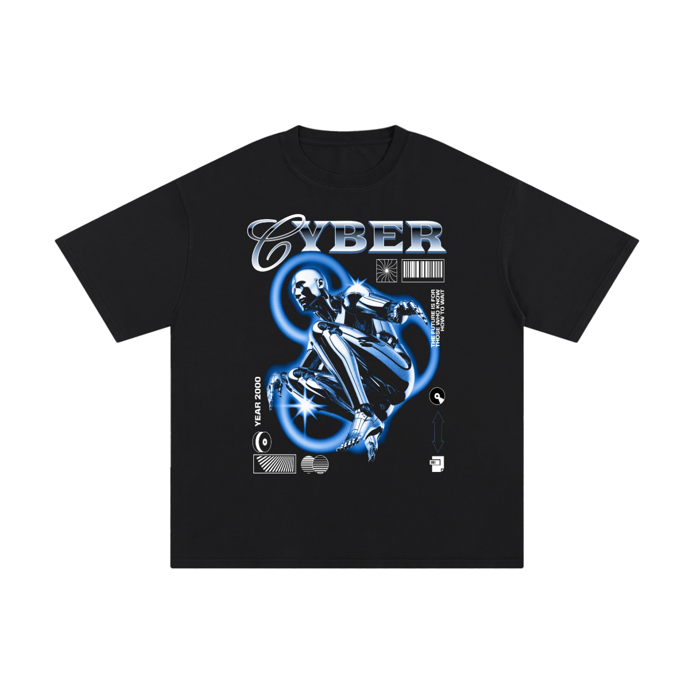 "CYBER SURF" Unisex Pure Cotton T-Shirt